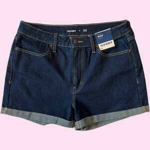 Old Navy Women's Dark Blue Denim Shorts Size 10 NWT